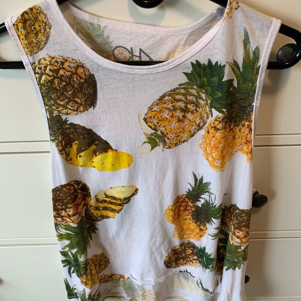 Pineapple Print Tank Top Large